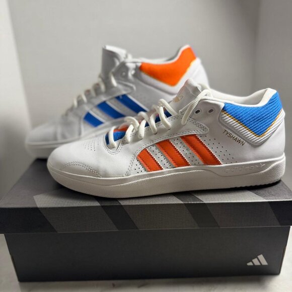 adidas Tyshawn White Orange Blue Bird NY Knicks Size 12 - | NWB rep box - Picture 5 of 10